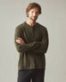 Men's Premium Slub Long Sleeve Henley - Deep Olive